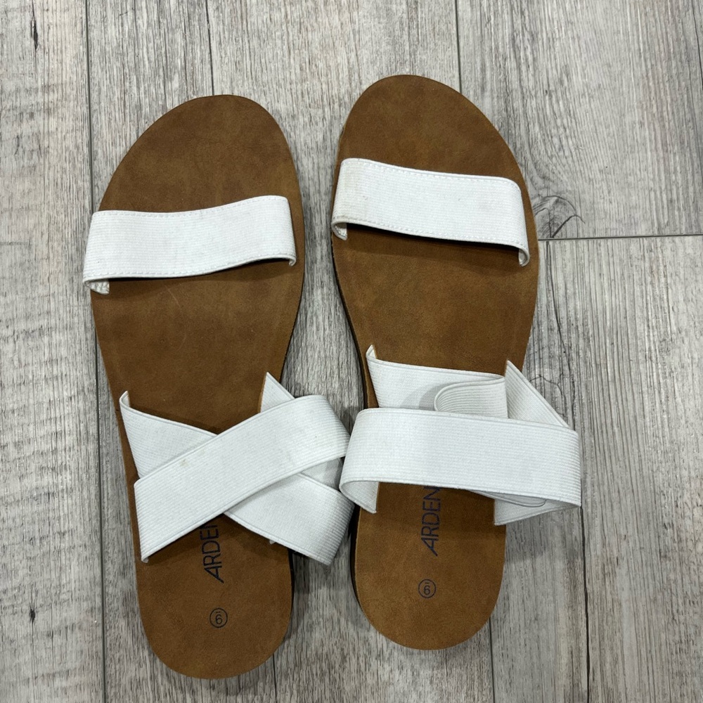 Ardene White and Tan Women's Sandals